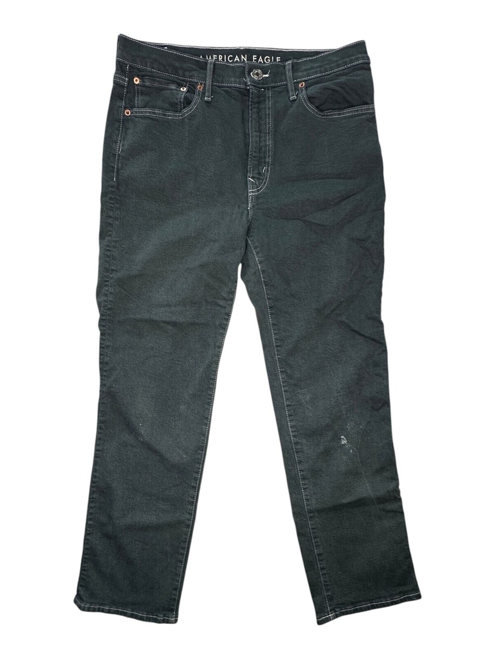 American Eagle Men's Black Straight Jeans Size 33x32